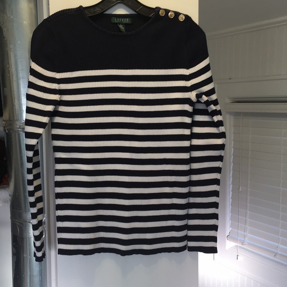 Ralph Lauren navy striped sweater